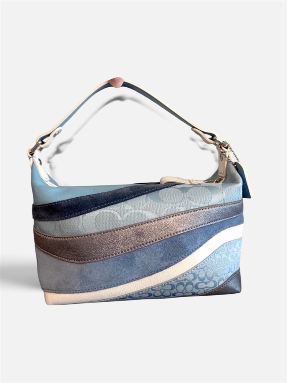 Coach Blue Multi Wave-Panel Shoulder Bag